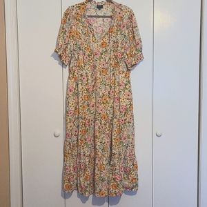 Bohemian Floral Midi Dress 1X